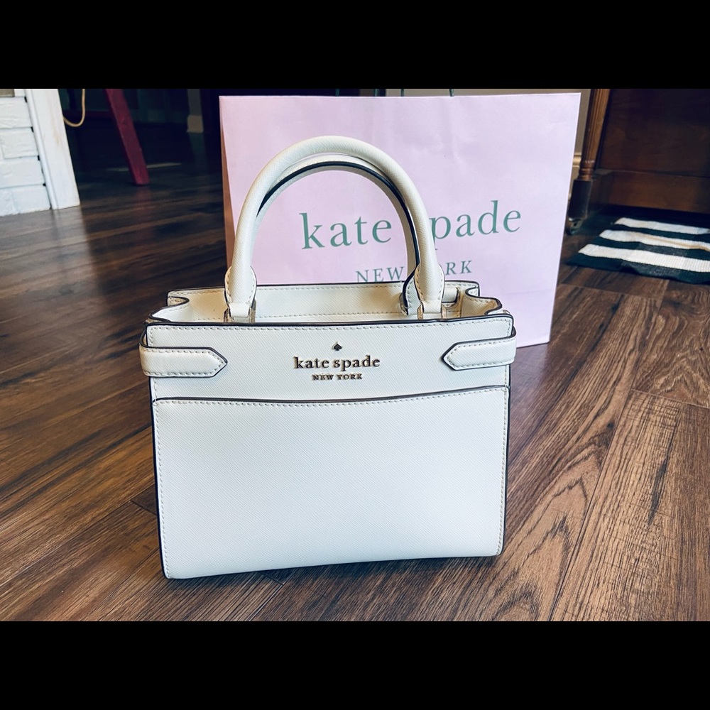 Kate Spade Staci Medium Satchel White/Cream